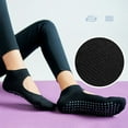 thumbnail image 3 of Ladies‘ Solid Color Backless Grip Socks Yoga Ankle Sports Socks Ladies‘ Anti Slip Slippers Socks Red, 3 of 3