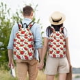thumbnail image 5 of Naloa Rose Flowers Canvas Backpack for Men Women Rucksack Casual Travel Daypack College Tote Satchel Bookbag for Teens-Medium, 5 of 7
