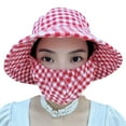 thumbnail image 1 of Ruifaya Sombrero para el sol con flores para trabajar al aire libre, sombrero protector solar, con protección facial Ma, 1 of 7