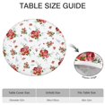 thumbnail image 6 of Round Fitted Tablecloth with Elastic Edges Fits 45"-52" Round Tables Pioneer Colorful Floral Waterproof Table Cover Washable Indoor and Outdoor for Party Kitchen Dinner Banquet Patio Picnic, 6 of 7