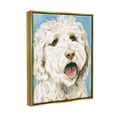 thumbnail image 3 of Stupell Industries Happy Shaggy Dog Portrait Painting Metallic Gold Floating Framed Canvas Print Wall Art, Design by Grace Popp, 3 of 6