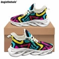 thumbnail image 1 of Doginthehole - Zapatos casuales con diseño de líneas de color degradado, tendencia urbana, nuevos zapatos deportivos de malla transpirable para correr, talla grande 48, 1 of 6