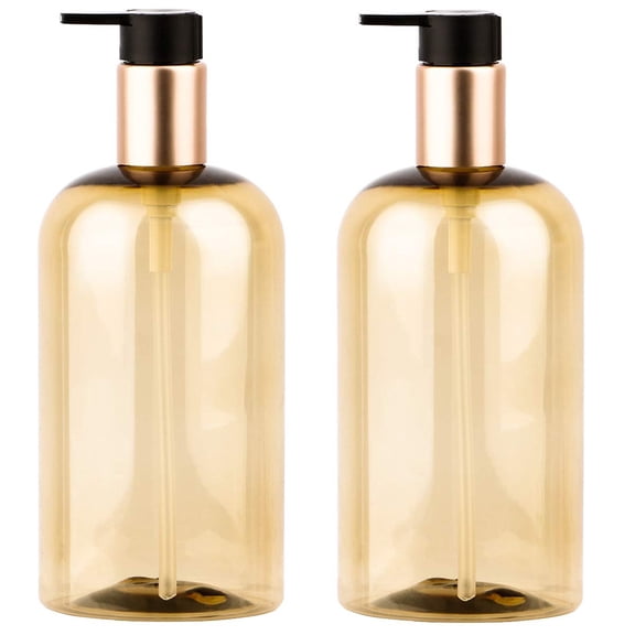 2pcs 300ml 500ml Empty Pump Lotion Bottles Dispenser Refillable for Shampoo and Conditioner