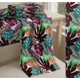 thumbnail image 6 of Soimoi Purple Cotton Cambric Fabric Tropical Leaves Print Fabric by Yard 56 Inch Wide, 6 of 7