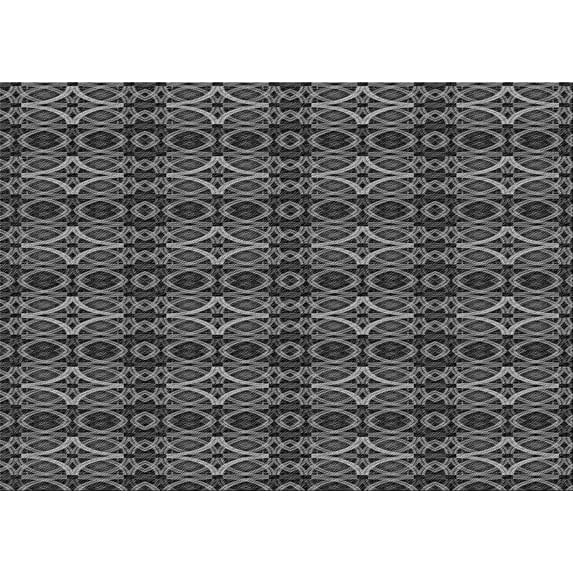 Ahgly Company Machine Washable Indoor Rectangle Transitional Charcoal Black Area Rugs, 7' x 9'