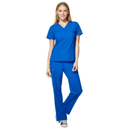 

WonderWink W123 Women s Basic V-Neck Top & Drawstring Pant Scrub Set
