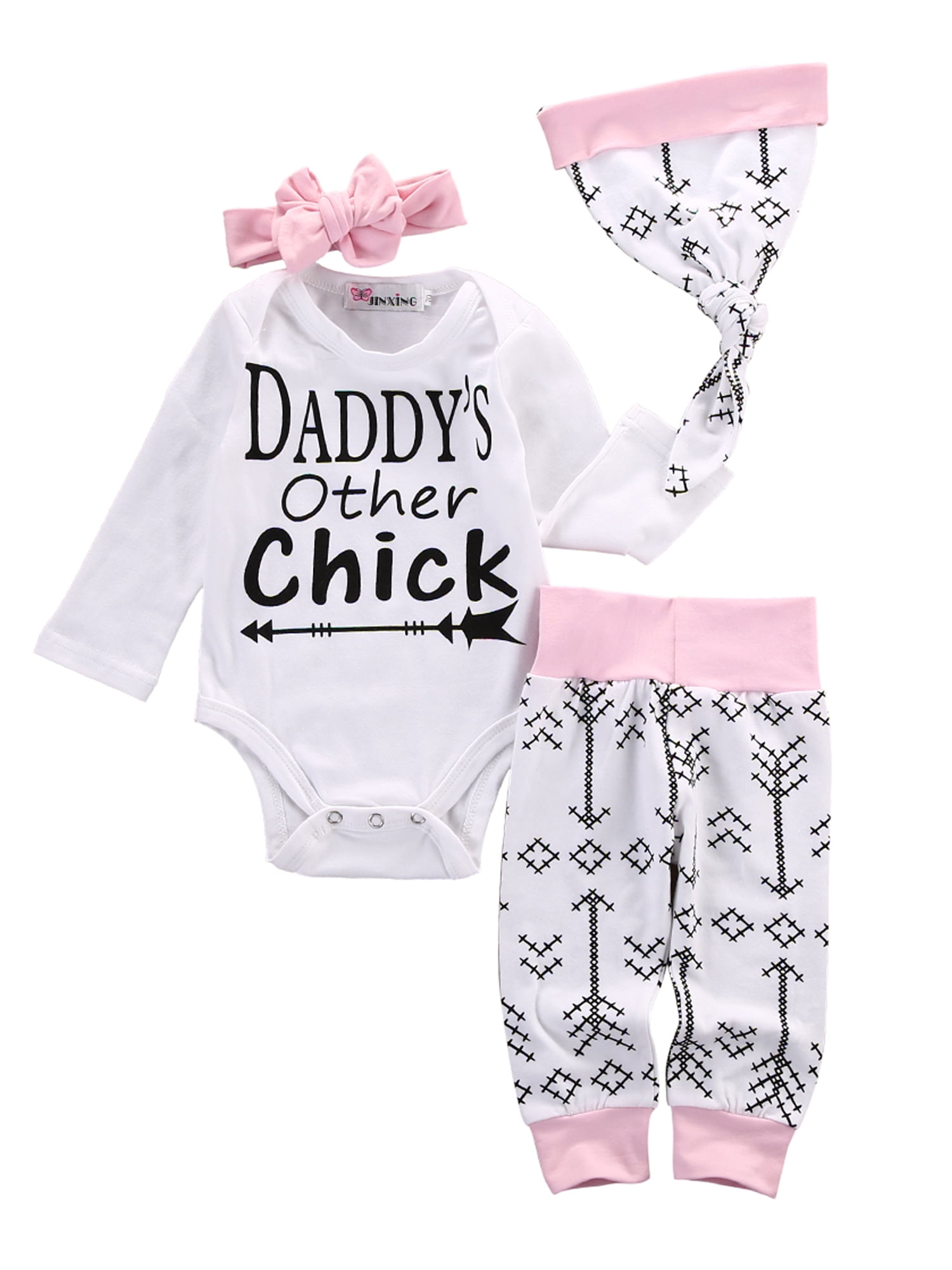 Musuos - Newborn Girls Clothes Baby Romper Outfit Pants Set Long Sleeve ...