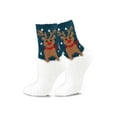 thumbnail image 2 of TeeHee Christmas Holiday Cozy Fuzzy Crew Socks 3-Pack for Women (Santa and Belt), 2 of 4