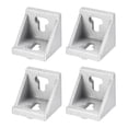 thumbnail image 1 of 4uds Soporte de Esquina Fuelle Unique Bargains 42x42x43mm 4545 Ángulo Conectores Aluminio Extrusión Perfil Plata, 1 of 7