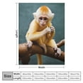 thumbnail image 4 of Nawypu  Golden Monkey Sherpa Blanket Animal Print Throw Blanket Super Soft Fuzzy Blanket Thick Warm Blankets for Couch Bed, 4 of 6