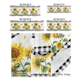thumbnail image 3 of Kitchen Cafe Valance Curtain for Small Windows,Rustic Farm Sunflowers Rod Pocket Short Valances Black White Buffalo Checker Window Treatment Panel for Living Room/Bedroom/Bathroom,54x18in, 3 of 9