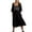 Black, variant on Drses Women's Casual Dresses Women's Flower Embroidered Maxi Dress Lantern Sleeve Square Neck Tiered Flowy Spring Fall Dress
