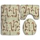 thumbnail image 1 of ABPHQTO Precioso Girafee Juego de alfombras de baño de 3 piezas Alfombra de baño Alfombra de contorno y tapa de inodoro, 1 of 2