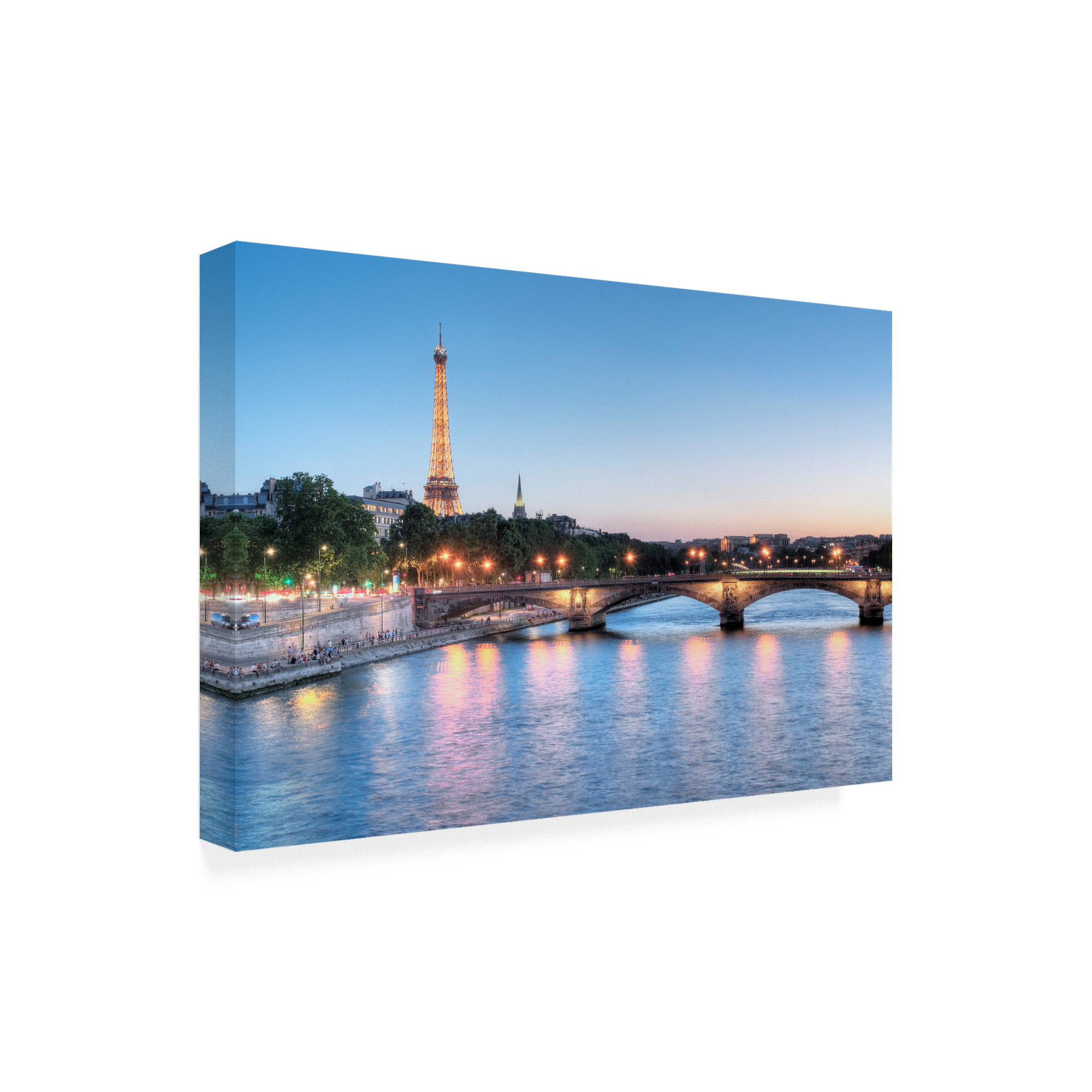 Trademark Fine Art 'Twilight on the Seine' Canvas Art by Alan Blaustei