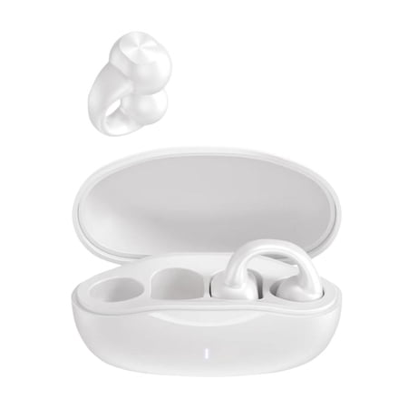 JOGZMZ Ear-Clip Wireless Headphones Bluetooth 5.3 Wireless Open Ear Clip on Headphone Mini Sport Running Earring Earphone Noise Cancelling