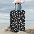 thumbnail image 5 of Cauagu Black White Leaves Print Travel Luggage Cover,Travel Dust-proof Suitcase Cover Softside Suitcase Protector for 18-32inch,Not Included Suitcase, 5 of 8