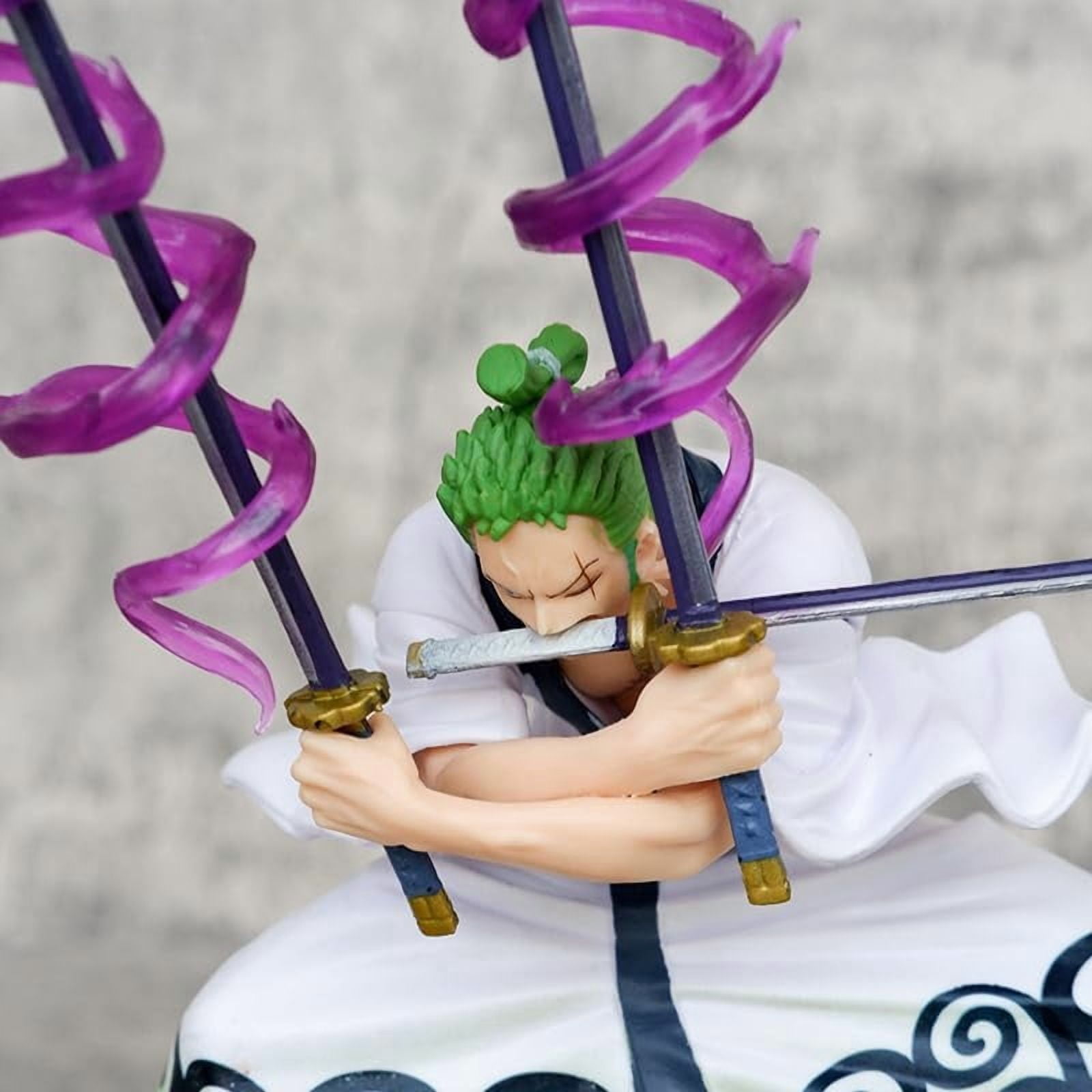 Newly Roronoa Zoro Figure Monkey D. Luffy Figure Edward Newlygate Figure Fighting Anime Figures 19cm/7.5inch Handmade PVC Manga Craft Gift (Zoro)