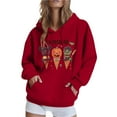 thumbnail image 1 of Chandails à Capuchon Rouges à Manches Longues pour Femmes Automne Hiver Entraînement Athlétique Heureux Festival Halloween Jogger à Capuche Ensembles Chandail Femmes 2025 Vêtements Mode TTG, 1 of 5