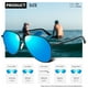 thumbnail image 5 of Gafas de Sol Joopin Trendy Espejadas Azules Sobredimensionadas Aviador, 5 of 6