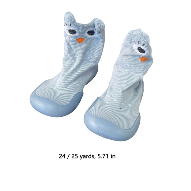 Xihbxyly Calcetines para Bebé, Suela Suave Antideslizante, Material Transpirable y Cómodo, Diseño Flexible y Sin Cordones, para Usar En Cualquier Temporada, Unisex, Talla 1-4 Años, 1 Par Por Paquete.
