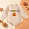 thumbnail image 2 of Aayomet Infant Baby Boy and Girl Thanksgiving Halloween Romper Little Pumpkin Sweatshirt Onesie Cute Newborn Toddler Clothes, 2 of 8
