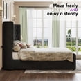 thumbnail image 5 of VanAcc 6.3" Thick Wrap Me Up Fluted King Bed by Modern, Black Velvet, 5 of 10