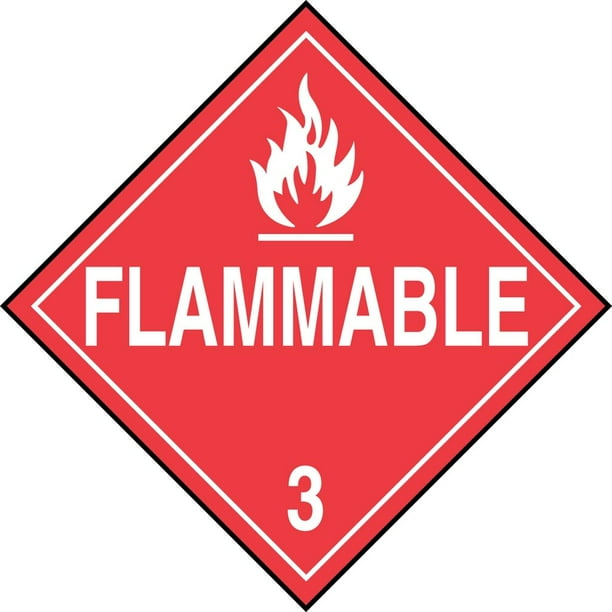 Accuform MPL301VS1 Shipping Labels & Placards DOT Placards FLAMMABLE (W