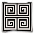 thumbnail image 1 of RYLABLUE Chic Black And White Greek Key Geometric Patterns Pillow Cover Living Room Etc Sofa Size 20x20 Inches Two Side, 1 of 1