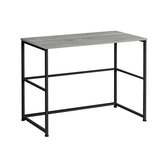 40 Inch Grey Wood-Look Computer Desk with Storage Drawers