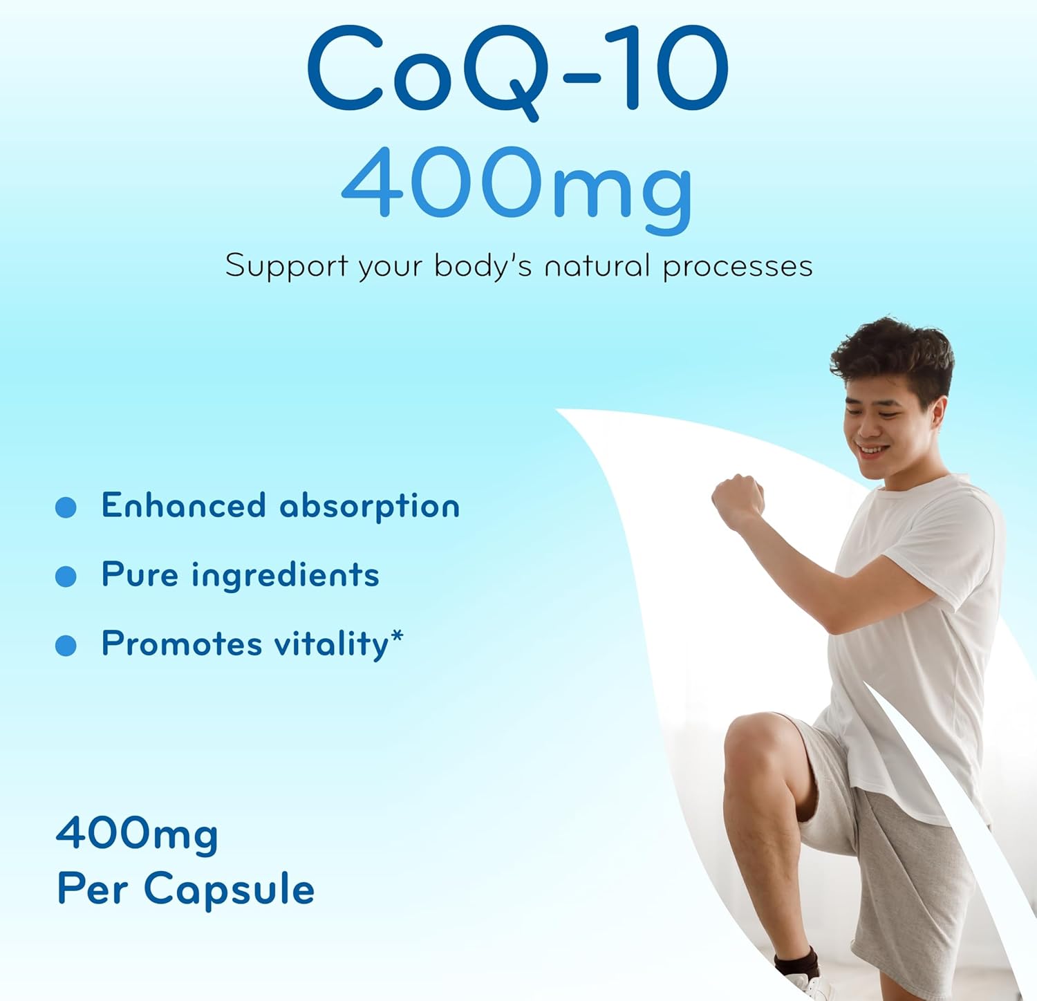 Clear Formulas CoQ10 400mg Supports Heart Health - 200 Capsules