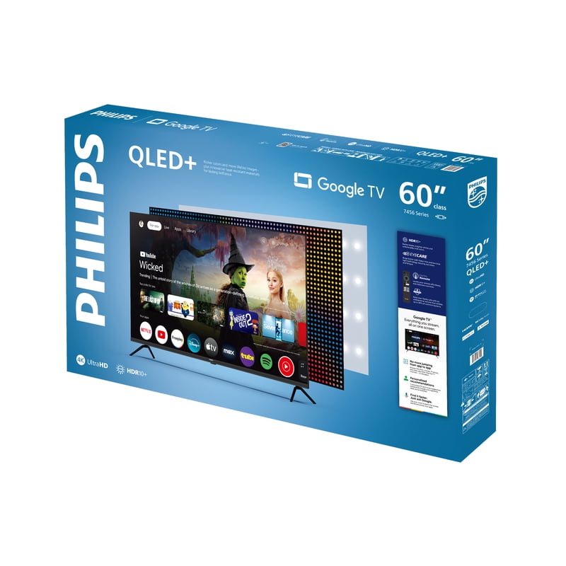 Philips 60" Class QLED 4K UHD (2160p) Google Smart TV (60PQL7456/F7) gallery view