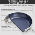 thumbnail image 3 of Nuwave 12pcs Non-Stick Cookware Set, Healthy Duralon Blue Ceramic Nonstick Pots and Pans Set , Lightweight Cookware Set works on All Cooktops, Tempered Glass Lids & Stay-Cool Handles, Metallic Tinsel, 3 of 9