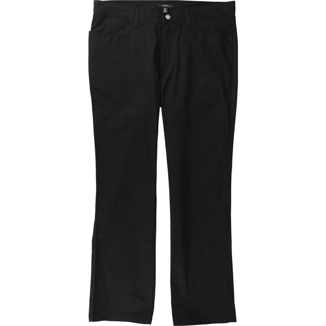 Alfani Pantalon Chino Décontracté Uni pour Homme, Noir, 32W x 30L