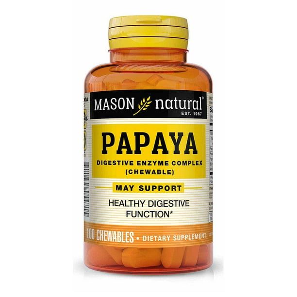 Mason Vitamins Papaya Digestive Enzyme Complex Chewable Tablets, 60