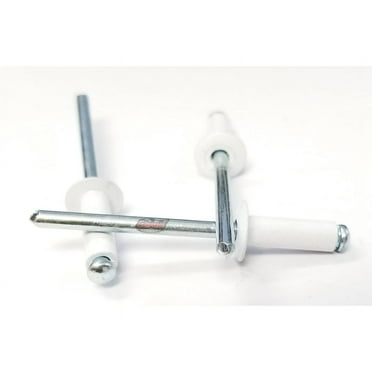 White 1/8" Aluminum Steel Mandrel Pop Rivets 50 ct Racing Fasteners