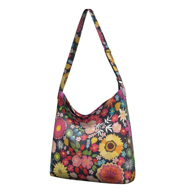 Sac Fourre-Tout Imprimé Floral et Abeille Boho / Sac de Voyage Polyvalent / Organisation Multi-Poches