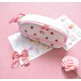thumbnail image 2 of Bolsa de lápices de gran capacidad con diseño de fresa rosa y blanca, bonito portalápices, bolsa de papelería kawaii, bolsa de cosméticos y maquillaje, 2 of 4