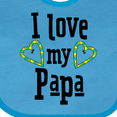 thumbnail image 4 of Inktastic I Love My Papa- Hearts Boys or Girls Baby Bib, 4 of 4