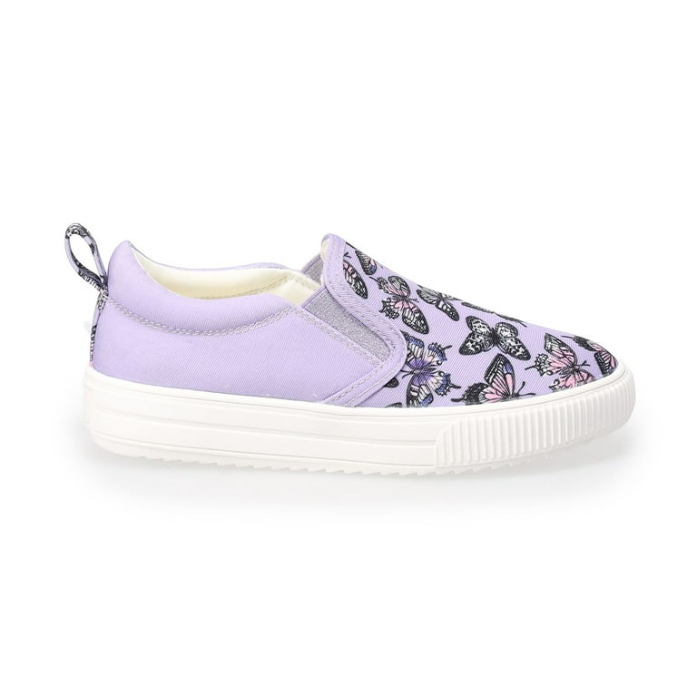 SO Evalyn Girls Slip On Shoes Color Purple Cord Size 4 Walmart