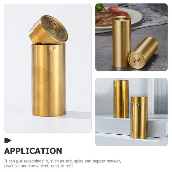 LEXSOMEO 2pcs Multipurpose Salt and Pepper Shaker Stainless Steel Pepper Dispenser Spice Shaker
