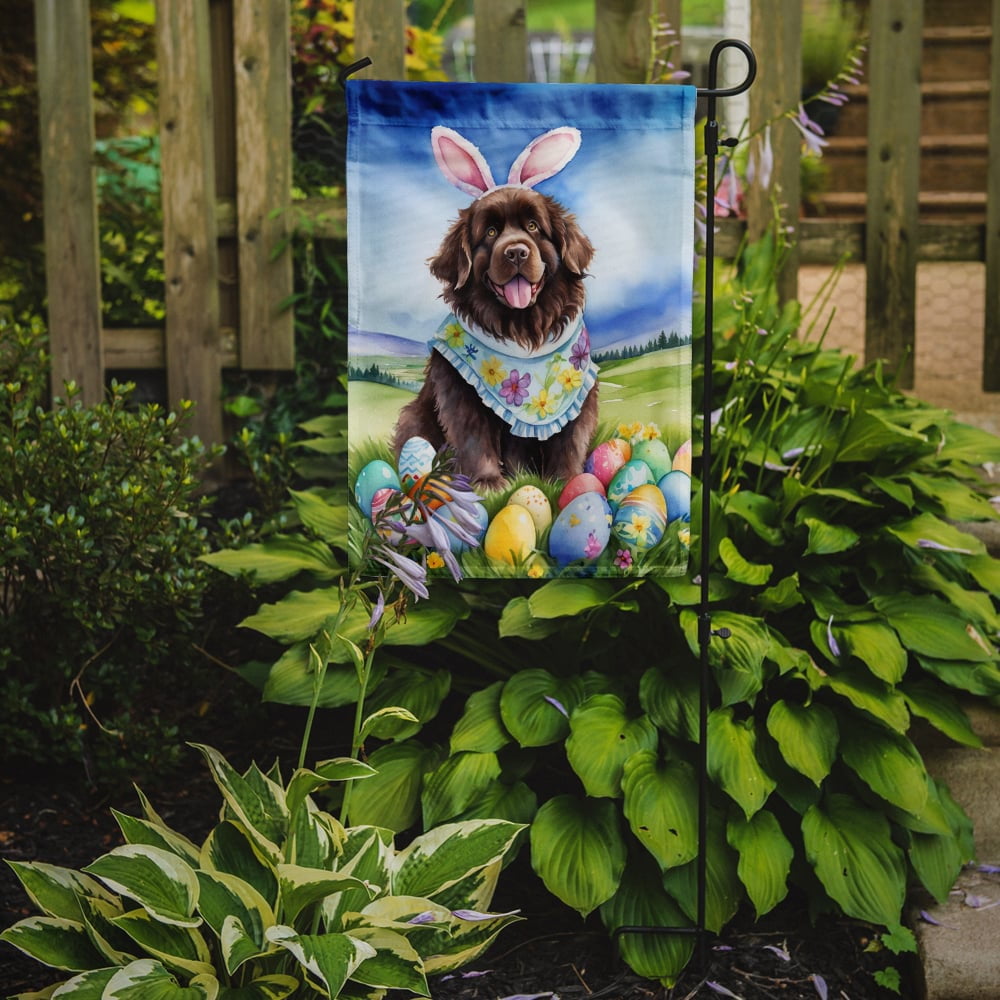 Newfoundland Easter Egg Hunt Garden Flag 11.25 in x 15.5 in