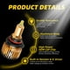 thumbnail image 5 of Kit de bombillas LED 6000 K 9005 para delanteros de coche perfecl, 5 of 8