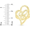 thumbnail image 4 of Floreo 10k Yellow Gold A-Z Cursive Letter and Heart Initial Ring, Large Heart (1.1"), 4 of 5