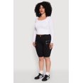 thumbnail image 3 of Womens Plus Size Zipper Detail Bermuda Shorts, 3 of 5