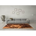 thumbnail image 3 of Ahgly Company Indoor Square Abstract Orange Modern Area Rugs, 3' Square, 3 of 4
