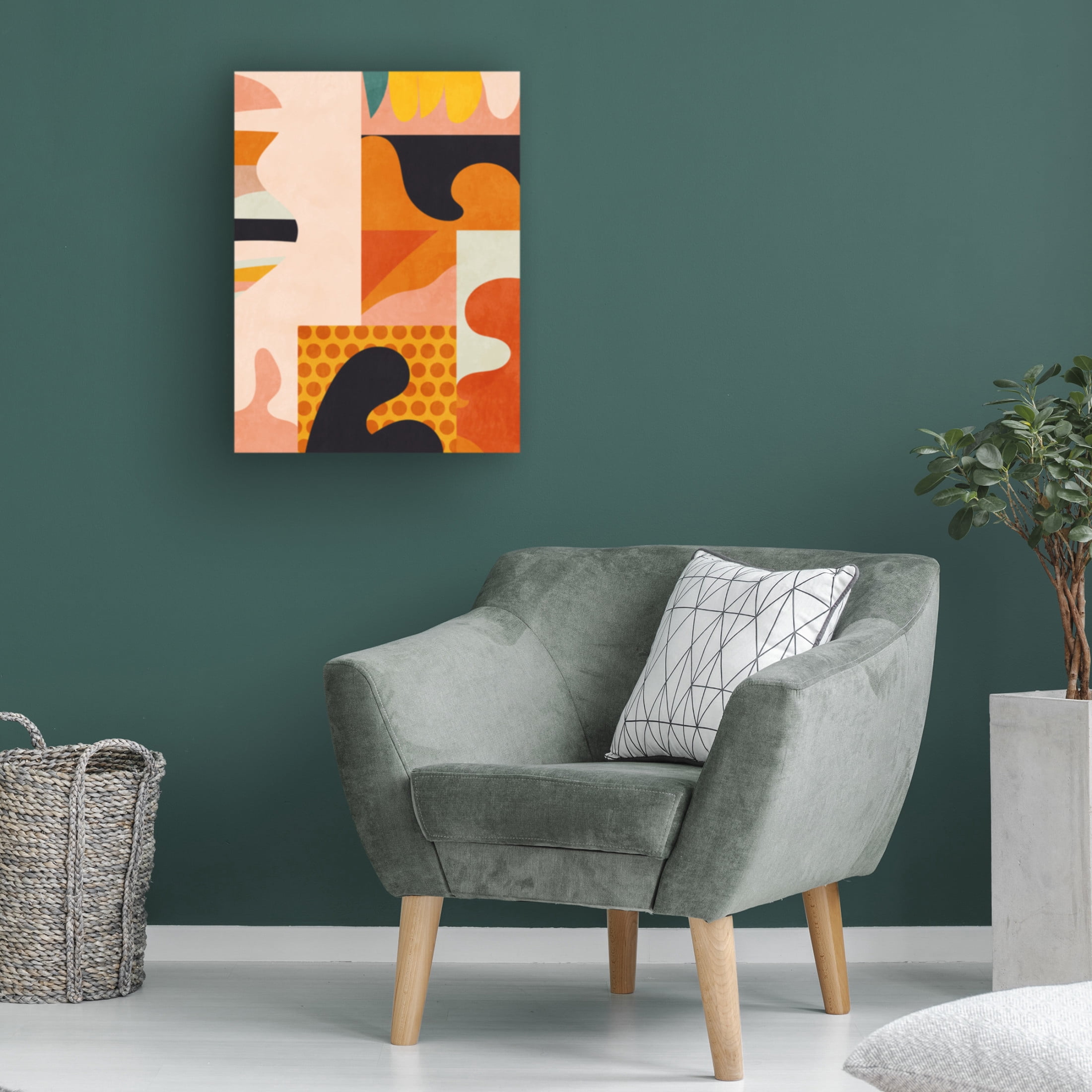 Trademark Fine Art Aleksandrova Karina Rut Bre Playing Around Shapes 5 Canvas Wall Art