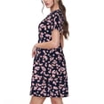 thumbnail image 2 of Balery Flower Vestidos sueltos de manga corta para mujer, vestidos de verano 2025, vestidos casuales de corte A con vuelo., 2 of 6