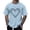 02 Blue, variant on YueHuiYing Plus Size Tops for men Cute Graphic Tees Loose Fit Flower Printing Short Sleeve Crew Neck T Shirts