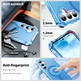 thumbnail image 3 of for Samsung Galaxy S24 Plus Magnetic Case, Support Mag-Safe Charging, Anti-Fingerprint Slim Shockproof Rugged Wave Edge Frame Design Phone Case Cover for Samsung Galaxy S24 Plus, Blue, 3 of 6