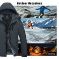 thumbnail image 6 of TACVASEN Men's Winter Jackets Ski Snow Waterproof with Hood Warm Fleece Hiking Fishing Coats Dark Gray L, 6 of 7